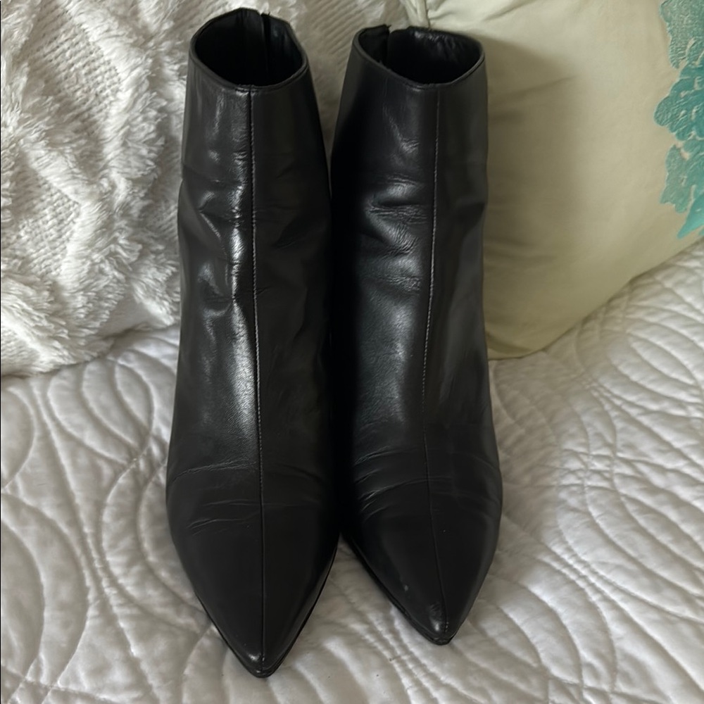 Elegant Black Leather Ankle Boots